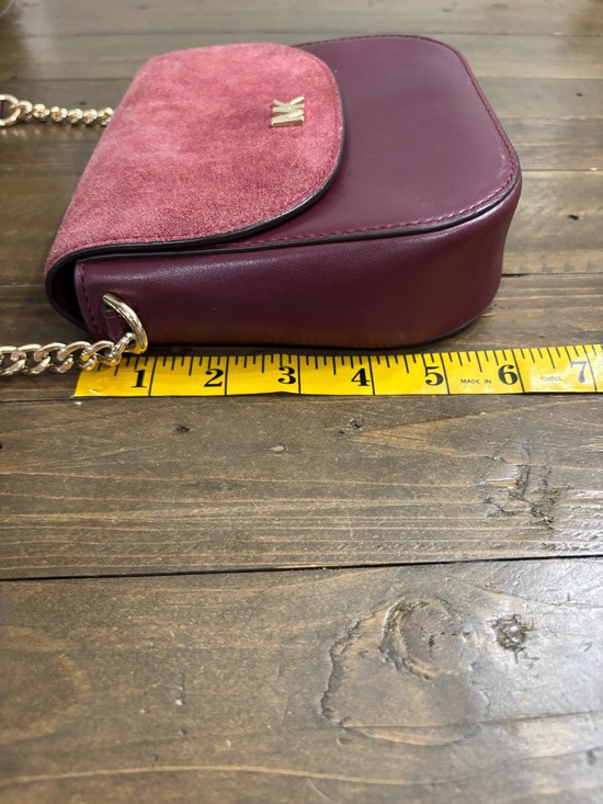 Michael Kors Mott Leather and Suede Saddle Bag - Picture 10 of 13